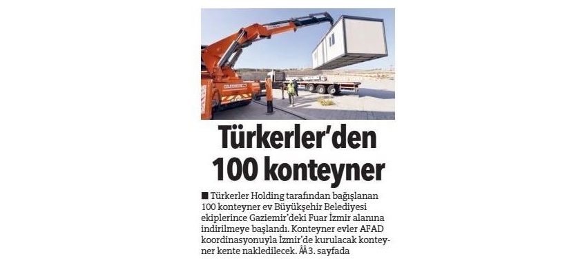 Türkerler'den 100 Konteyner Ev