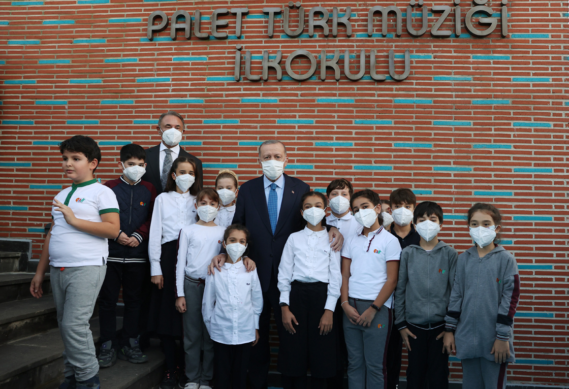 Cumhurbaşkanı Erdoğan, Palet Türk Müziği İlkokulu'nun açılışını gerçekleştirdi